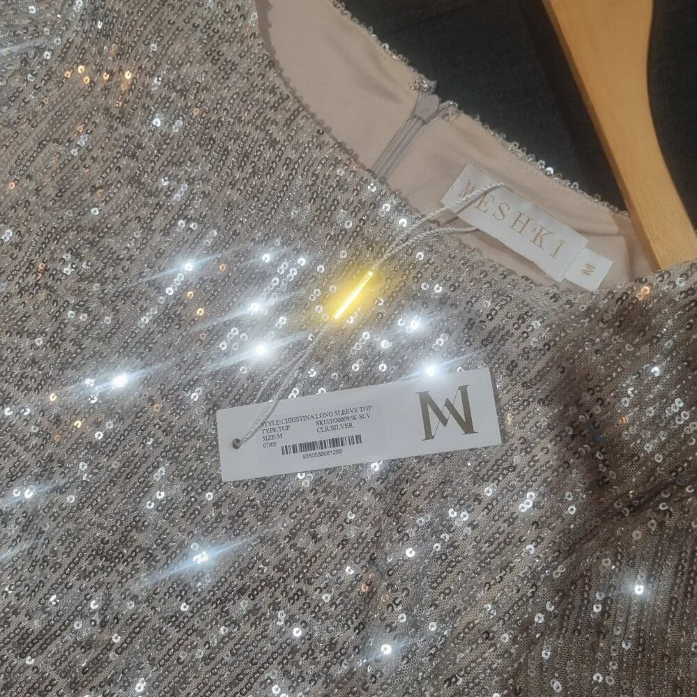 Sequin silver top - Picture 3 of 5
